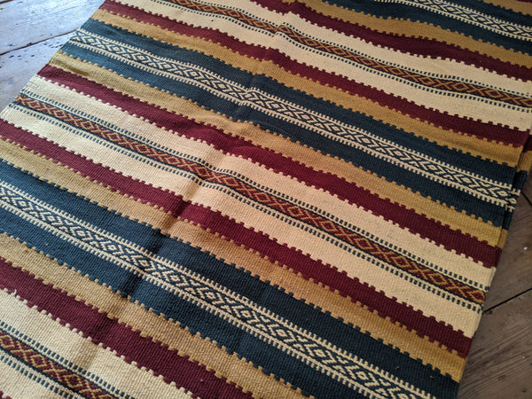New 180x245cm INDIAN KILIM KELIM 100% COTTON Aztec Design HAND WOVEN Carpet Rug Runner or Throw