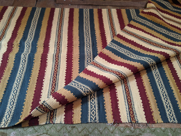 New 180x245cm INDIAN KILIM KELIM 100% COTTON Aztec Design HAND WOVEN Carpet Rug Runner or Throw