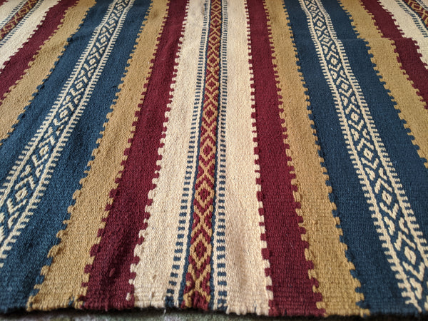 New 180x245cm INDIAN KILIM KELIM 100% COTTON Aztec Design HAND WOVEN Carpet Rug Runner or Throw