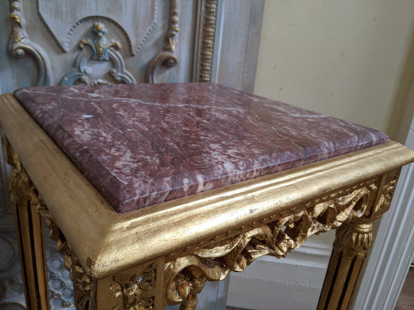 New Marble VINTAGE Gold Gilt French Louis Shabby Chic BED SIDE Lamp Sofa Table