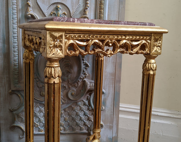 New Marble VINTAGE Gold Gilt French Louis Shabby Chic BED SIDE Lamp Sofa Table
