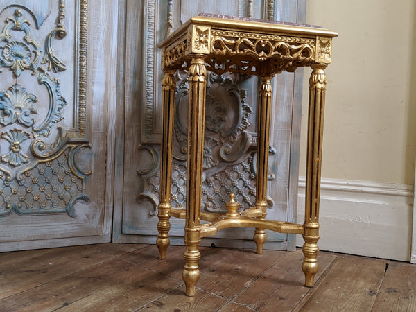 New Marble VINTAGE Gold Gilt French Louis Shabby Chic BED SIDE Lamp Sofa Table