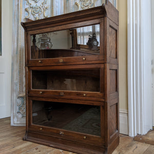 THE LEBUS BOOKCASE Antique Oak Barristers Stacking Shelf Cupboard Cabinet Bookshelf Unit
