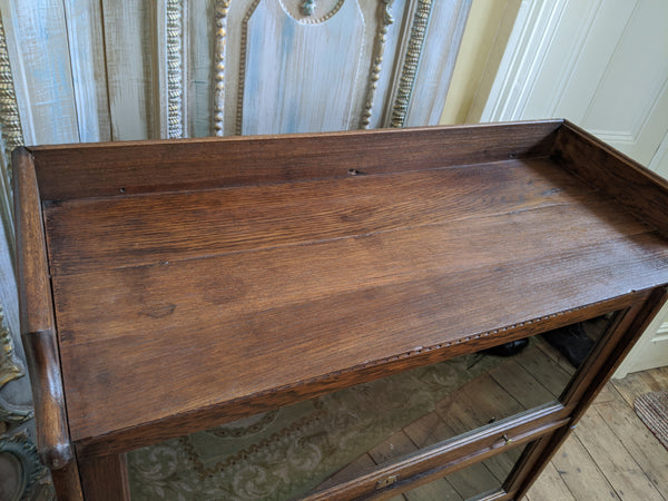 THE LEBUS BOOKCASE Antique Oak Barristers Stacking Shelf Cupboard Cabinet Bookshelf Unit