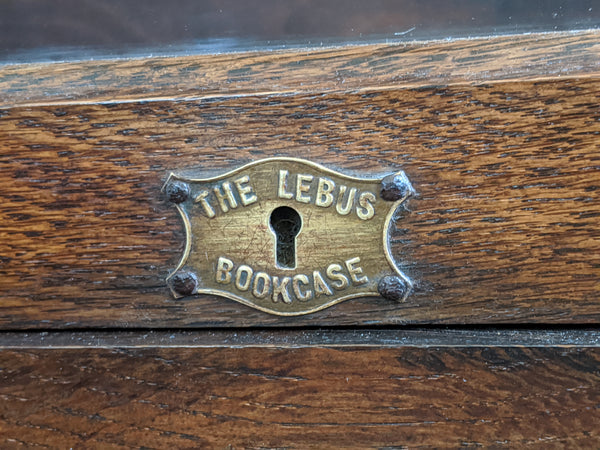THE LEBUS BOOKCASE Antique Oak Barristers Stacking Shelf Cupboard Cabinet Bookshelf Unit