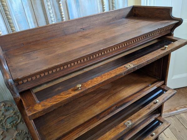 THE LEBUS BOOKCASE Antique Oak Barristers Stacking Shelf Cupboard Cabinet Bookshelf Unit