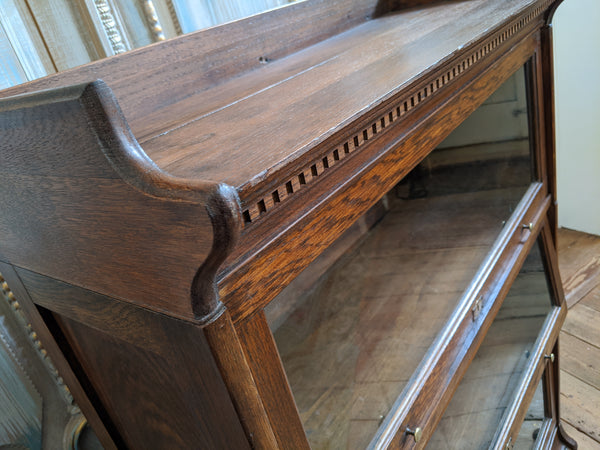 THE LEBUS BOOKCASE Antique Oak Barristers Stacking Shelf Cupboard Cabinet Bookshelf Unit