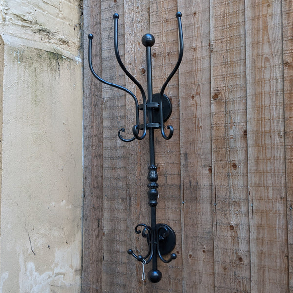 NEW Black Vintage Style Wall Door Coat Hat Rustic HOOKS French Vintage Shabby Chic Metal Rack