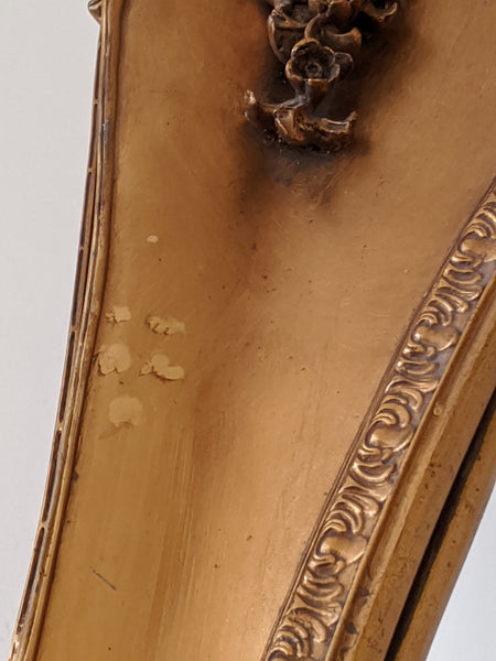 OVAL Gold Gilt French Louis Vintage Antique Style Ornate OVERMANTEL Tall Wall Frame Full Length Mirror