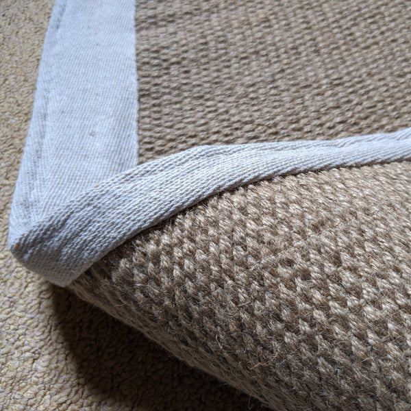 New 120x180cm Natural & Cream INDIAN KILIM KELIM 100% JUTE HAND WOVEN Carpet Rug Runner