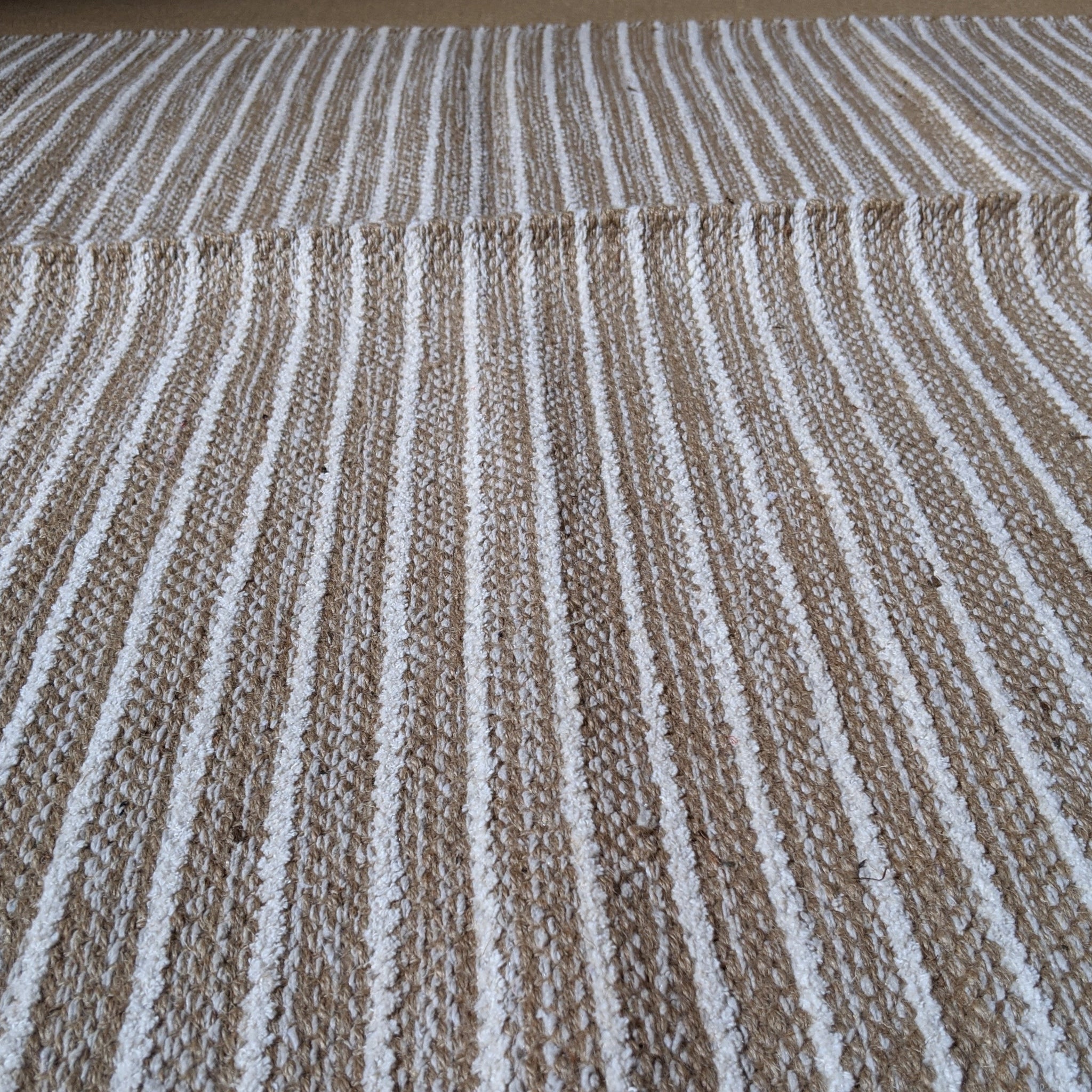 New 120x180cm Natural & Cream INDIAN KILIM KELIM 100% JUTE HAND WOVEN Carpet Rug Runner