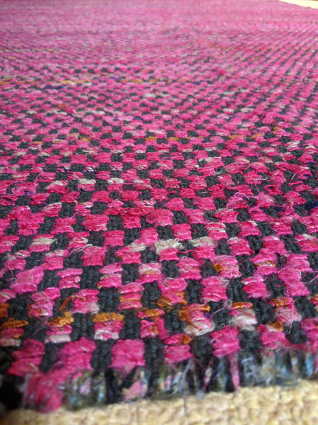 New 120x180cm Pink INDIAN KILIM KELIM Jute COTTON HAND WOVEN Carpet Rug Runner