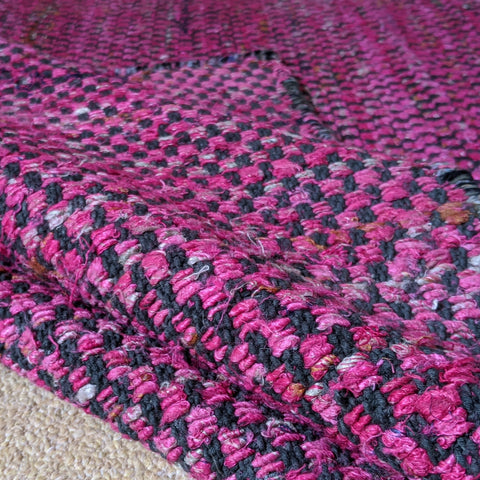 New 120x180cm Pink INDIAN KILIM KELIM Jute COTTON HAND WOVEN Carpet Rug Runner