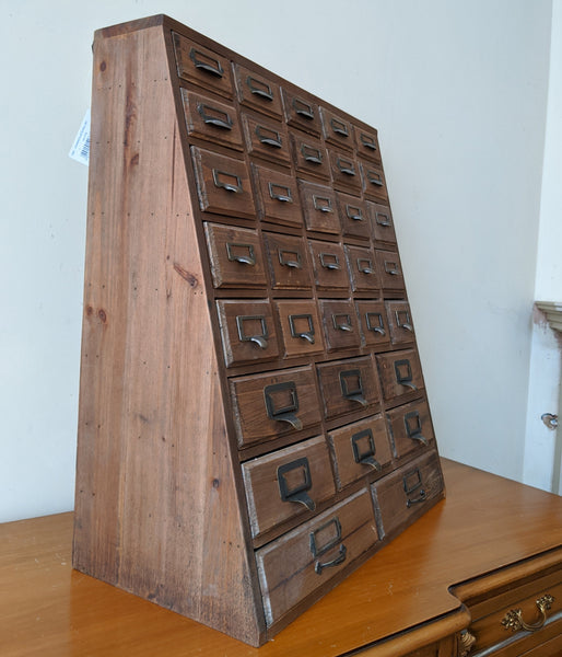 New VINTAGE Retro Rustic Apothecary Industrial 33 Multi Drawer PINE Wood Storage Office Chest Unit