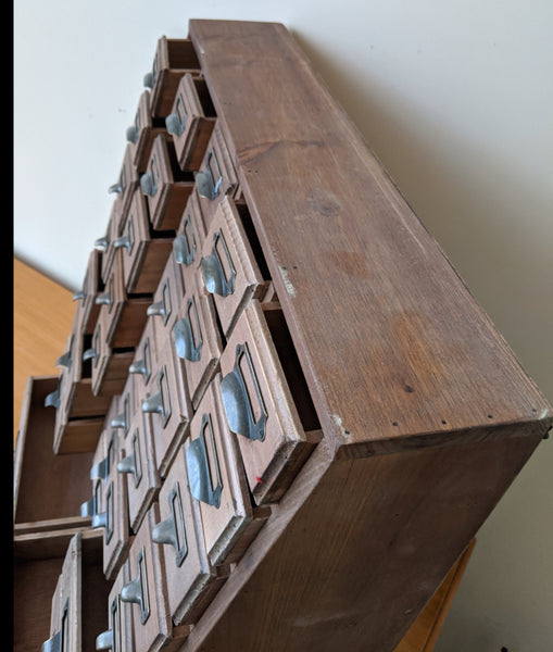 New VINTAGE Retro Rustic Apothecary Industrial 33 Multi Drawer PINE Wood Storage Office Chest Unit