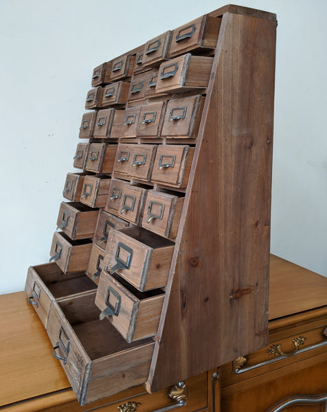 New VINTAGE Retro Rustic Apothecary Industrial 33 Multi Drawer PINE Wood Storage Office Chest Unit