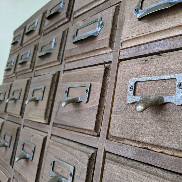 New VINTAGE Retro Rustic Apothecary Industrial 33 Multi Drawer PINE Wood Storage Office Chest Unit