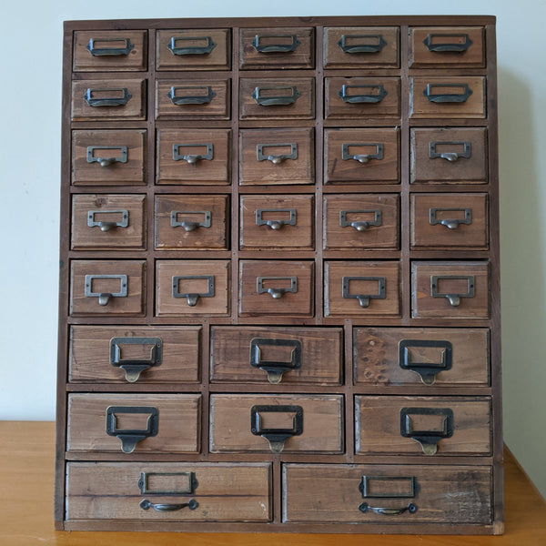 New VINTAGE Retro Rustic Apothecary Industrial 33 Multi Drawer PINE Wood Storage Office Chest Unit