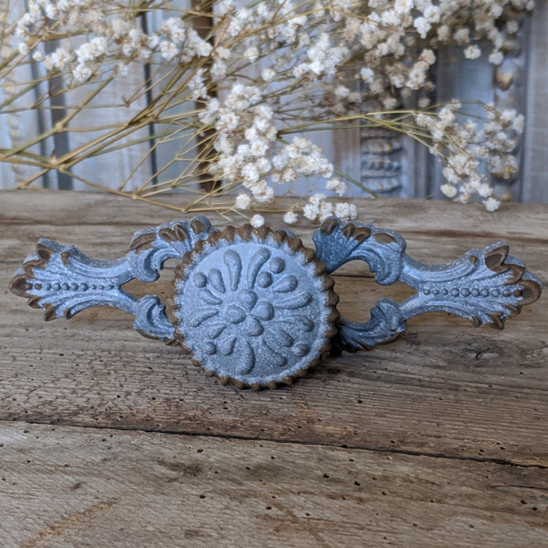NEW French Vintage GREY Shabby Chic Metal Rustic Door Drawer Knob Pull Handle
