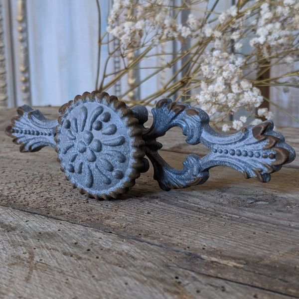 NEW French Vintage GREY Shabby Chic Metal Rustic Door Drawer Knob Pull Handle