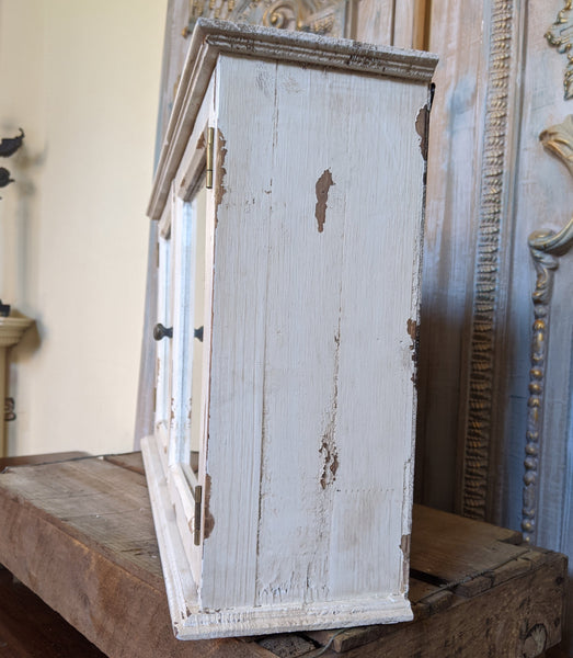 New VINTAGE French Cream Shabby Chic Rustic Wall BATH Mirror Cabinet Cupboard Unit