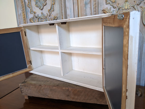 New VINTAGE French Cream Shabby Chic Rustic Wall BATH Mirror Cabinet Cupboard Unit