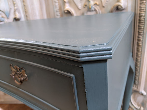 French Vintage Shabby Chic Painted Lamp Sofa Dressing Console Hall Table with Drawer