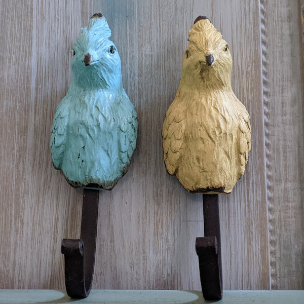 New PARROT French Vintage Shabby Chic Rustic Wall Single Coat Towel Hat Bird HOOK