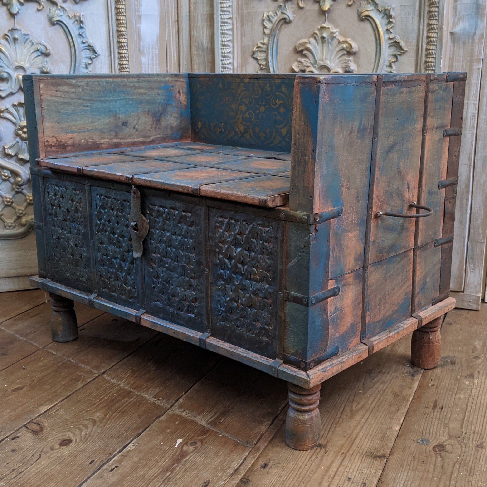 Antique storage bench vintage deals