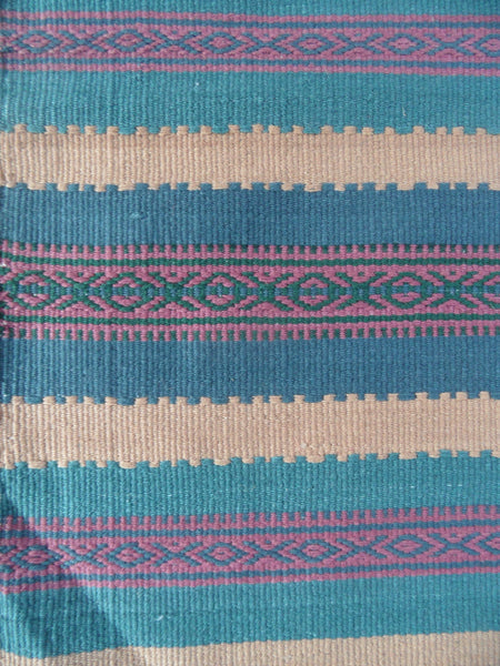 New 180x245cm Blue INDIAN KILIM KELIM 100% COTTON Aztec Design HAND WOVEN Carpet Rug Runner or Throw