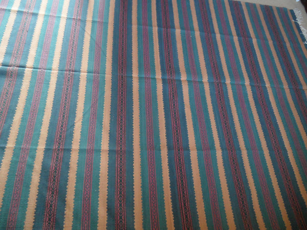 New 180x245cm Blue INDIAN KILIM KELIM 100% COTTON Aztec Design HAND WOVEN Carpet Rug Runner or Throw