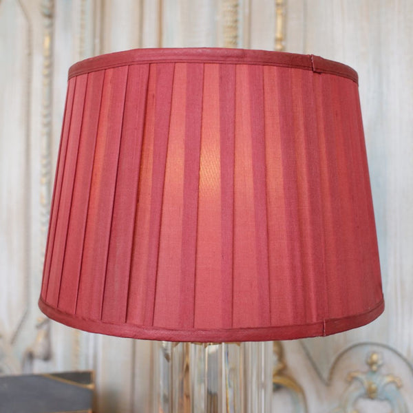 New LINEN Pleated BLACK or Burgundy Lined Lamp Light Ceiling Pendant Shade Round