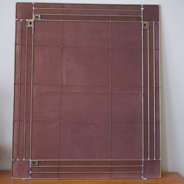 Vintage Art Deco Style Brass BEVELLED Rectangular Modern Contemporary Mirror