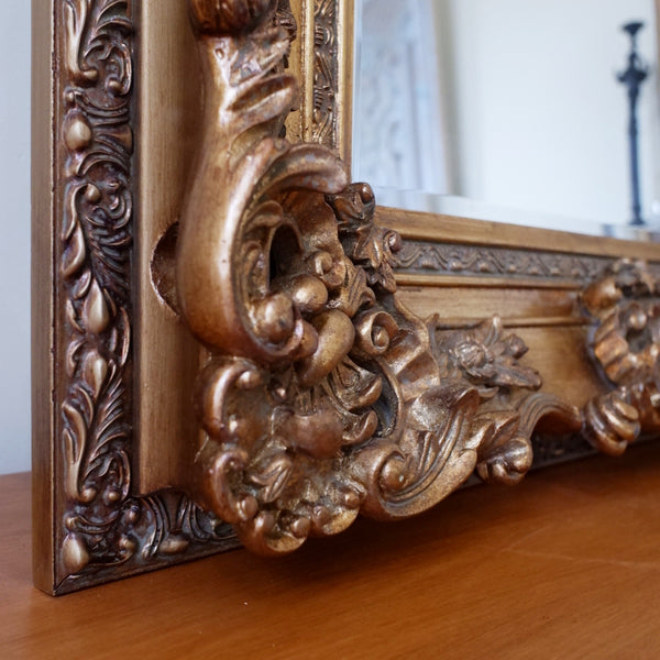 New 183x91cm Gold Gilt French Louis VENETIAN Vintage Antique Style Ornate OVERMANTEL Tall Full Length Mirror