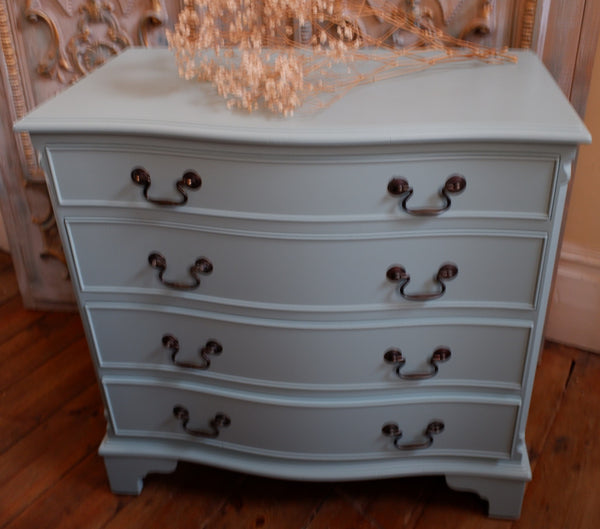 Vintage Style GREY French Louis Shabby Chic BED SIDE Lamp Sofa Table Chest of 3 Drawers Unit