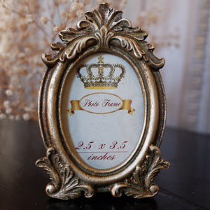 New 2.5x3.5" Vintage Shabby Chic French Style Ornate Gold Small Picture PHOTO Frame