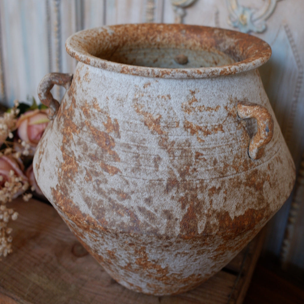 Rustic Round Deco Natural Terracotta Pot Shabby Chic Rustic Round Decorative Vase Urn ...