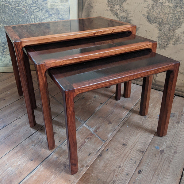 Vintage Retro Rosewood 1960's KAI KRISTIANSEN Nest Of 3 DANISH Coffee Tables