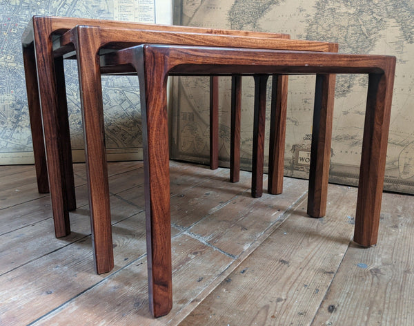 Vintage Retro Rosewood 1960's KAI KRISTIANSEN Nest Of 3 DANISH Coffee Tables