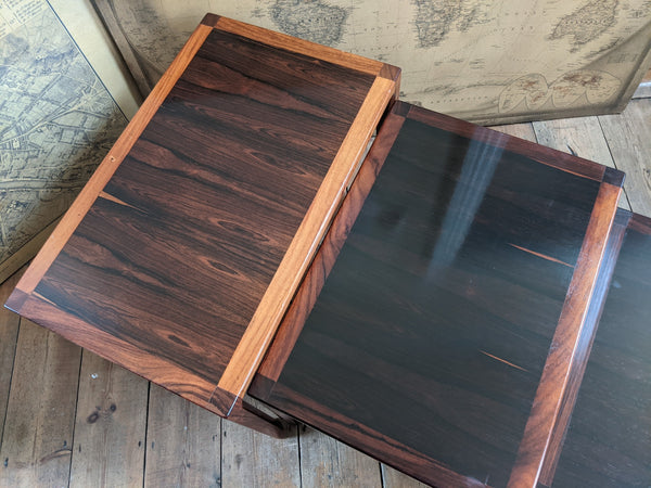 Vintage Retro Rosewood 1960's KAI KRISTIANSEN Nest Of 3 DANISH Coffee Tables